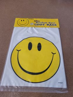 Smiley face bags set of 8