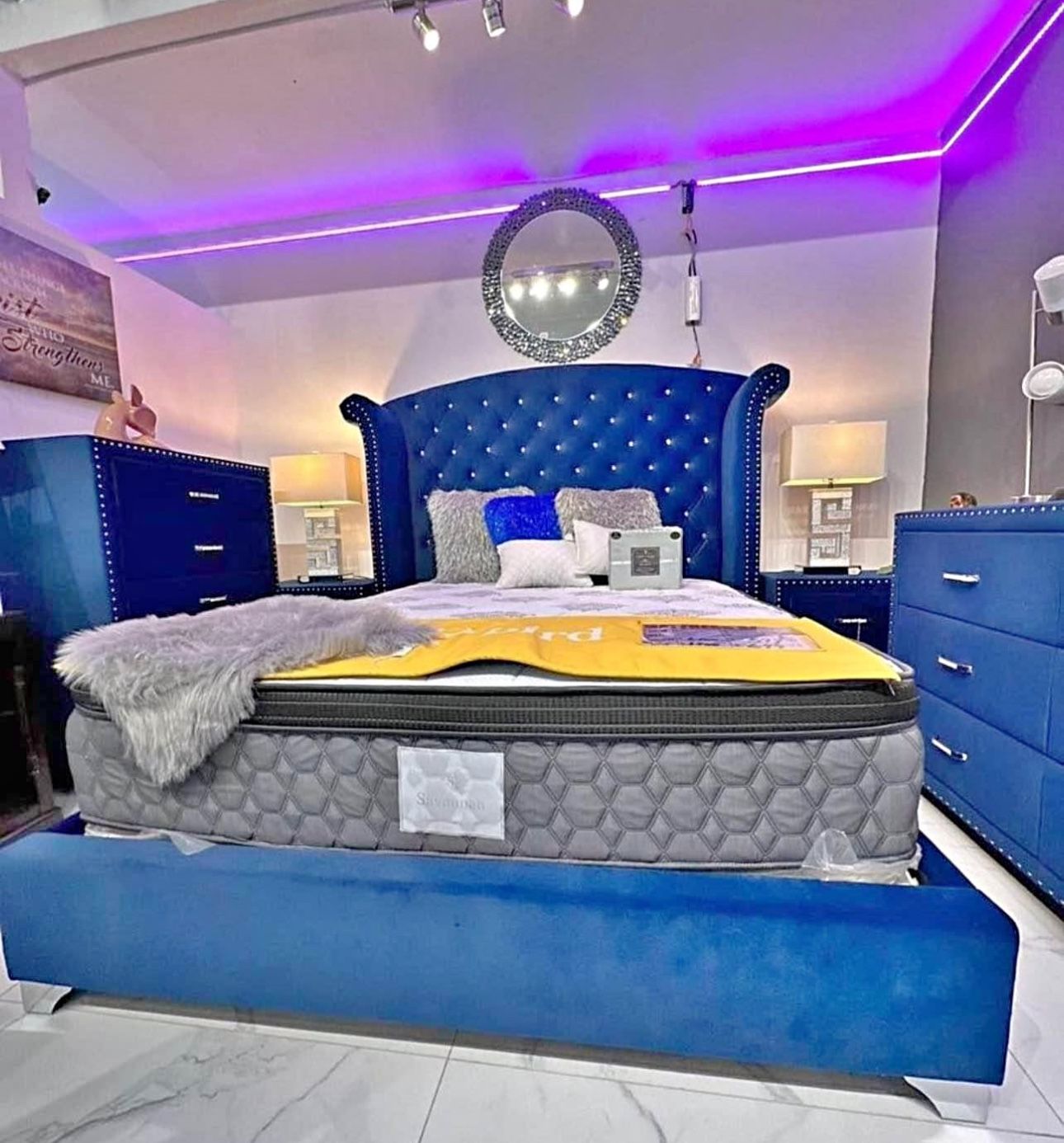 Brand new complete bedroom set- 0 interest finance available- FREE mattress with purchase. 