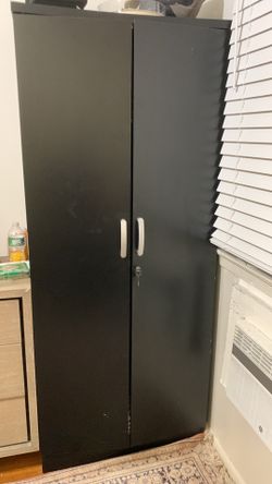 Black wood closet