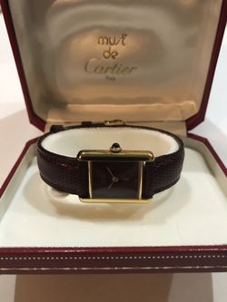 Vintage 1970s Les Must de Cartier Tank 925 Argent - Ladies Watch