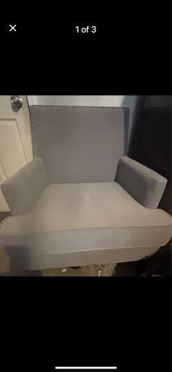Grey Chair with silver studs