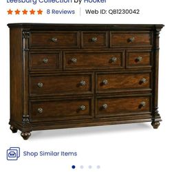 Hooker Furniture 10 Drawer Dresser Slightly Damaged 