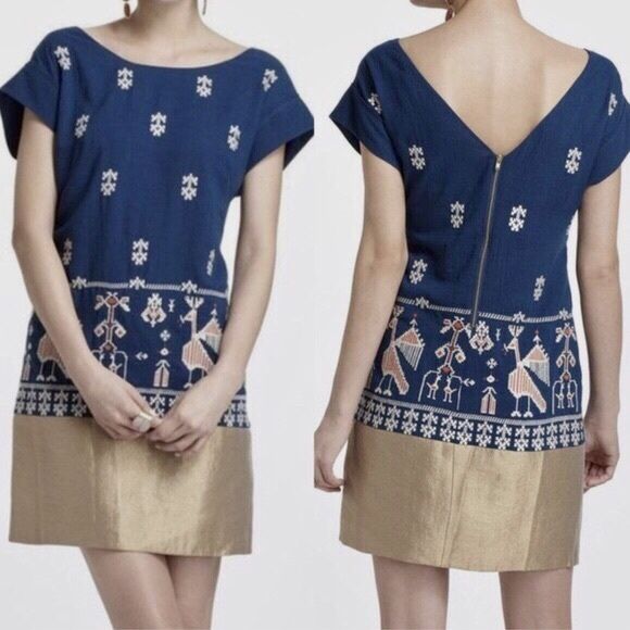 Anthropologie Floreat Avian Myth Dress