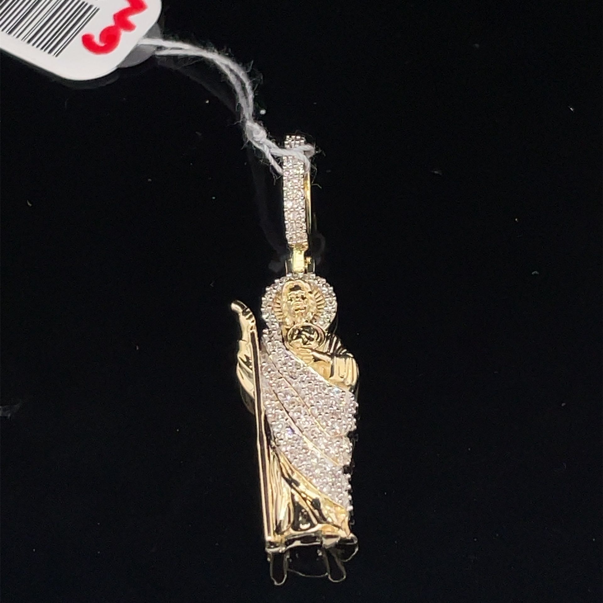 10KT Yellow Gold Diamond St. Jude Pendant 2.80g .33CTW 180824