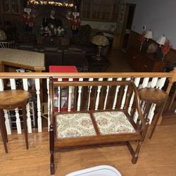 Older Bench And Side Tables 