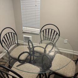 Glass Table And Chairs