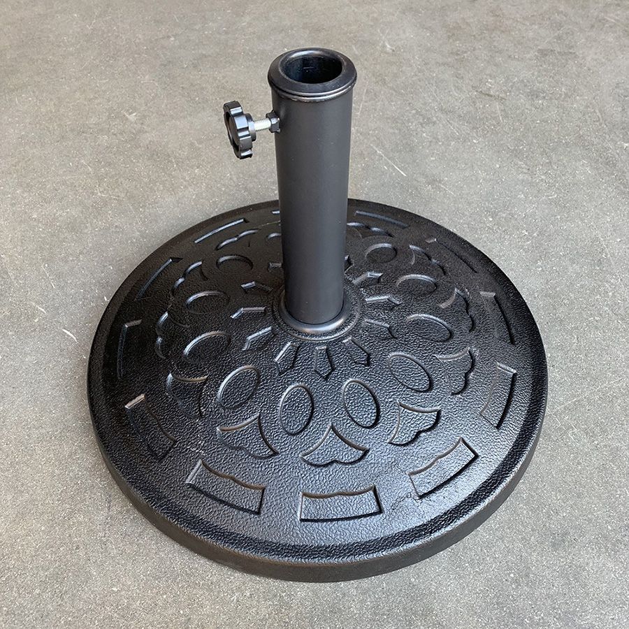 (NEW) $30 Patio Umbrella Base 19” Round Stand Outdoor Garden Market, Weight 30lbs 