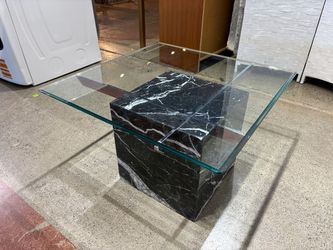 Chic Modern Marble & Glass Conversation Table
