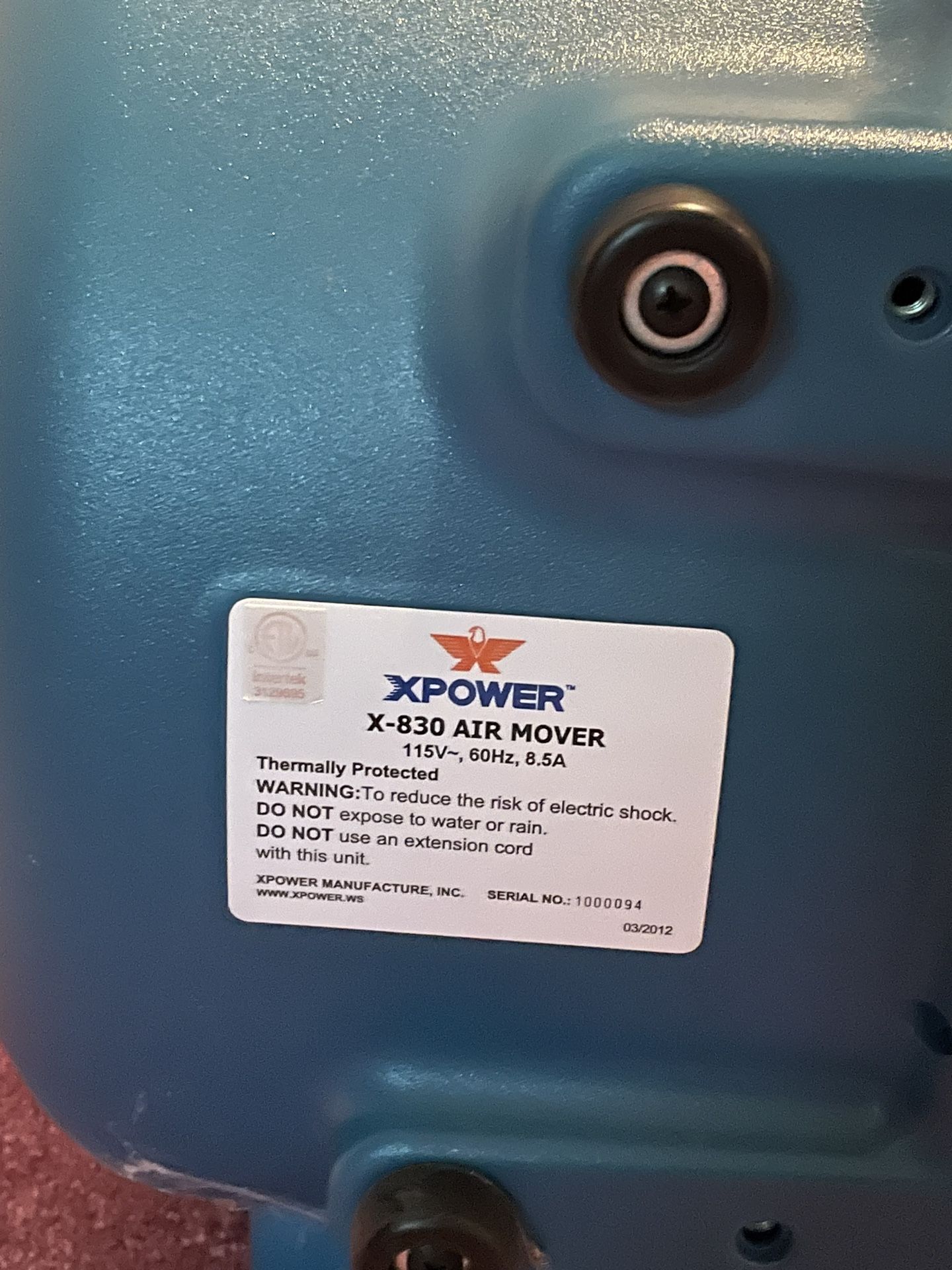 Utility Blower: Xpower X-830 Pro Air Mover
