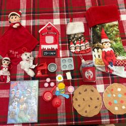 Christmas Elf on the shelf little doll plushies, clothes, accessories, stockings & new dvd movie