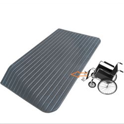 Acess Ramp Rubber Door Threshold Ramp Heavy Duty Non-Slip Curb Ramp 35.83" x 18" x 3"