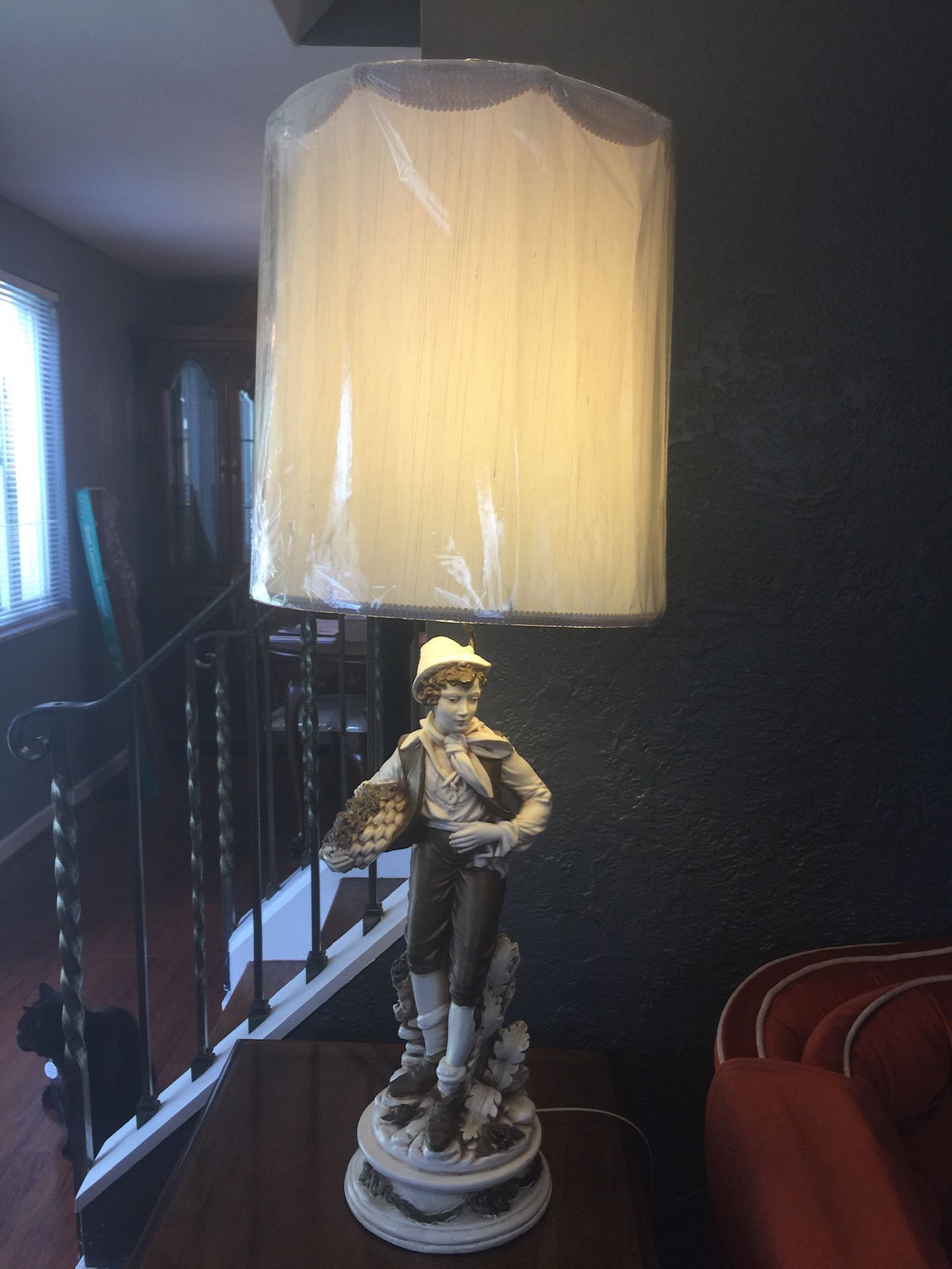 Vintage man and woman lamp set
