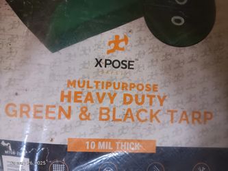 XPOSE Multipurpose Heavy Duty Green & Black 12×20 10 Mil Tarp
