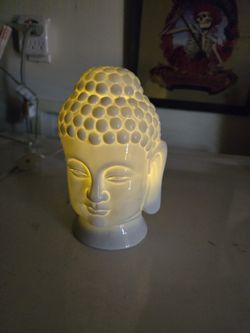Stunning Ceramic Asian Buddha Tabletop Accent Light/Night Light