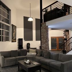 Large Modular Gray Sectional Sofa