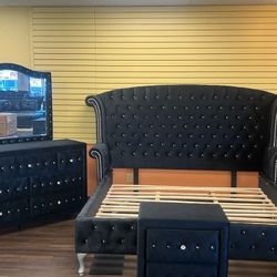 Queen Bed Frame Dresser Mirror And Nightstand