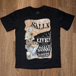 The Nightmare Before Christmas Sally Concert Poster Graphic T-Shirt Black Small
