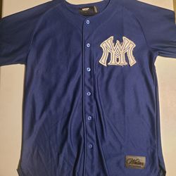 Navy Blue Baseball Jersey "Faith Over Fear"