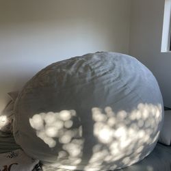 Light Blue Foam Bean Bag Chair