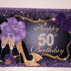 50th Birthday Party Banner