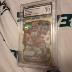 CGC 10 Gem Mint 2022 Bowman University Chrome Jalen Carter Philadelphia Eagles Rookie Card