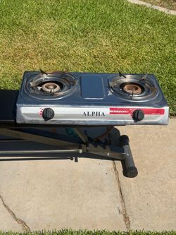Double burner outdoor propane stove works good $30