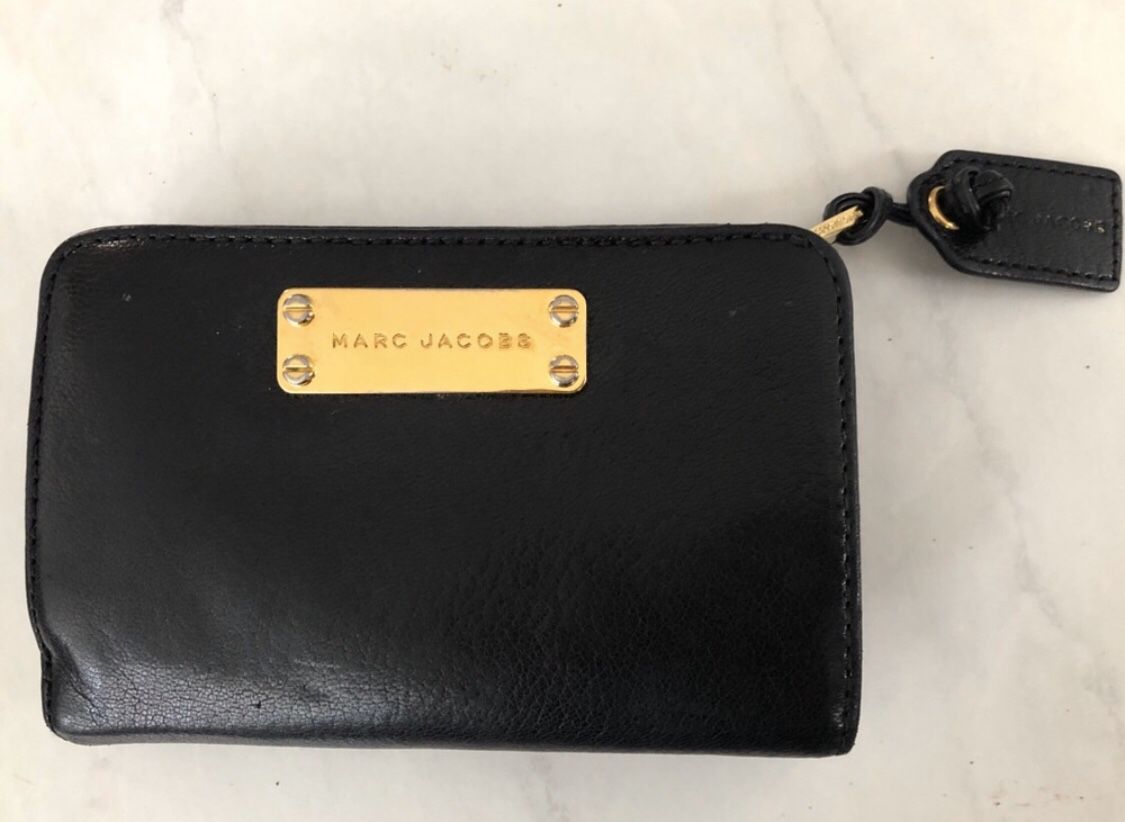 Marc Jacobs Leather Wallet morning in Black
