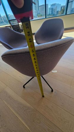 Set of Modern Lounge Chairs – Gray Upholstery – Office / Reception / Home