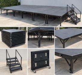 IntelliStage Staging 101 Professional Portable Stage – 480 Sq Ft + Stairs