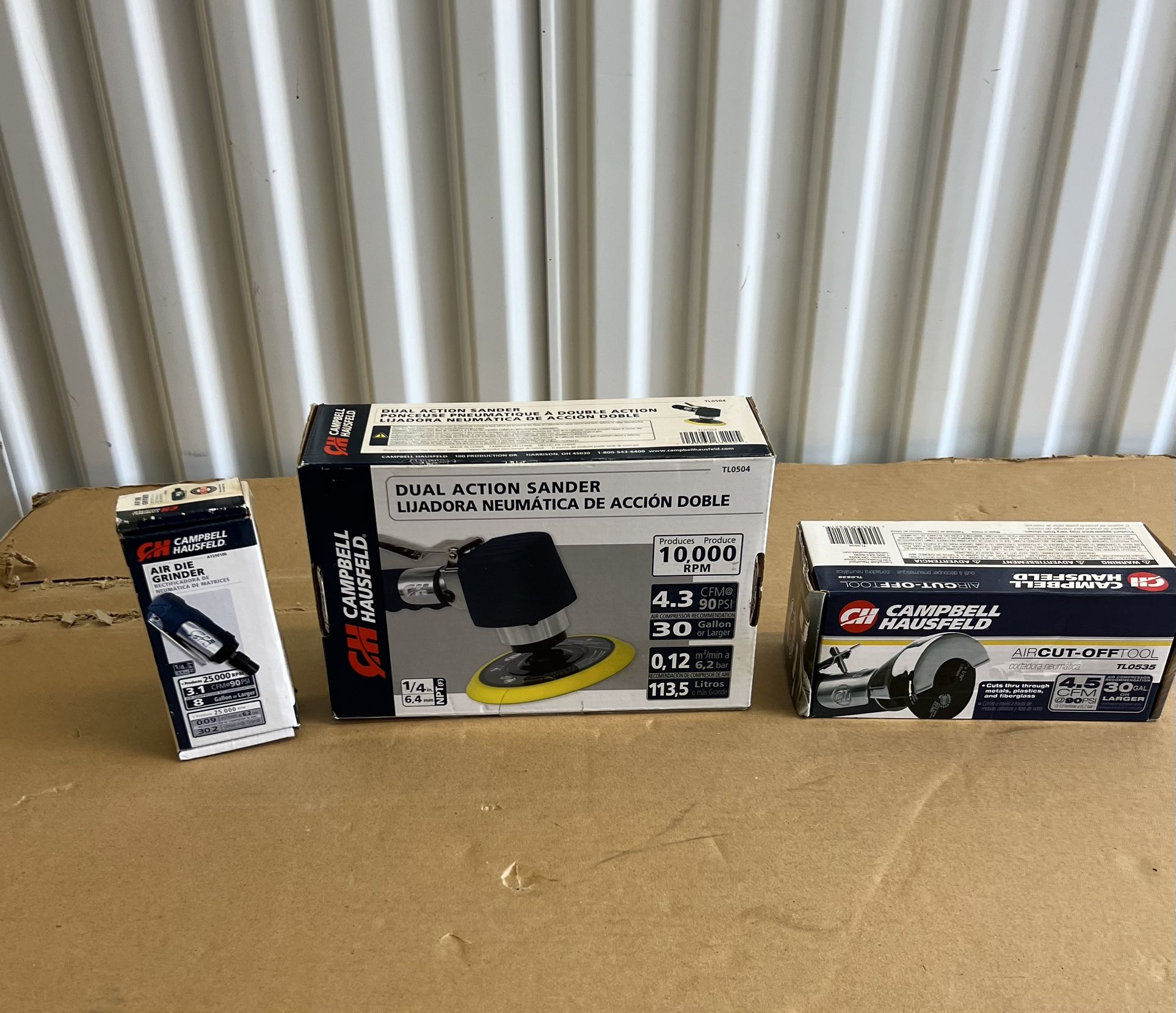 Air Tools, Air Sander, Air Cut Off, Air Die grinder. Air Compressor