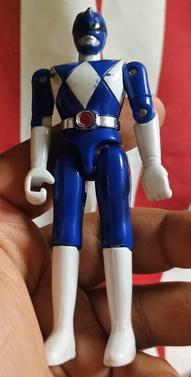 Vintage Power Rangers Blue Ranger Action Figure Original 5 Inch Bandai 1993