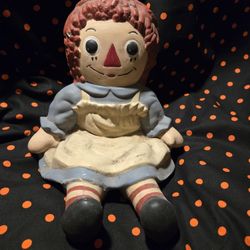 Raggedy Ann Ceramic Vintage Doll