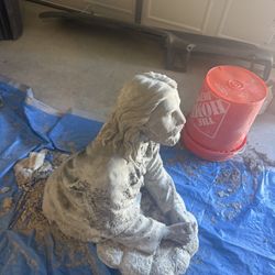 Handmade Concrete Jesus Statue – 27” Tall – $25