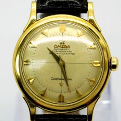 1954 Omega Constellation 18K "Arrowhead" Solid Gold Automatic Watch 2(contact info removed) SC