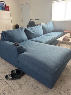 Large fabric lounger sofa