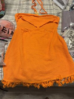 Orange, Bathing Suit Cover-Up