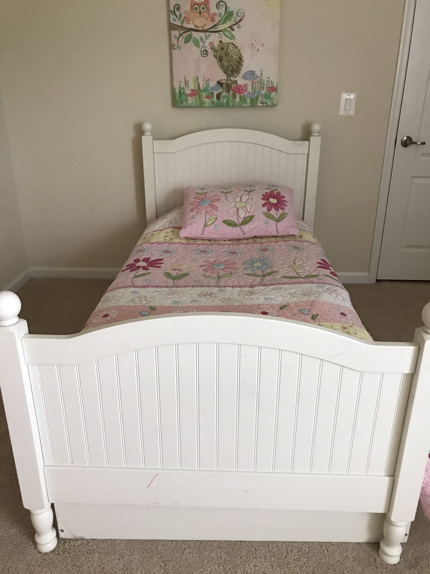 Pottery Barn, twin Catalina bed. Simply white