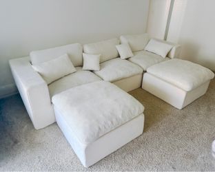 WUTUTUEE 115'' Cloud Boneless Modular Sectional Sofa Couch
