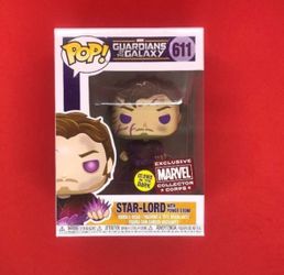 Funko Pop! Star Lord with Power Stone 611 Glow in Dark! Exclusive. Marvel.