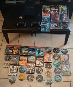 Sony PlayStation 2 console bundle with 41 games