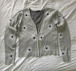 Light Green Floral Sweater 