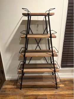Rustic Industrial 5-Tier Display Shelf / Bookcase – $125 OBO
