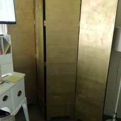 Four Panel Wood Folding Screen