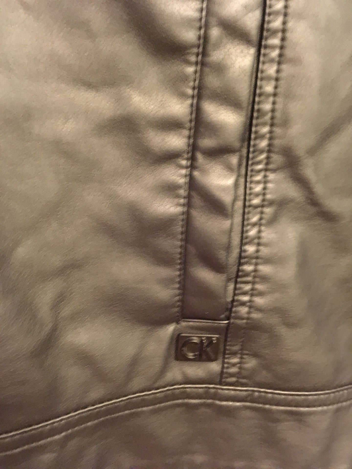 Calvin Klein adult 2Xl leather hoodie jacket