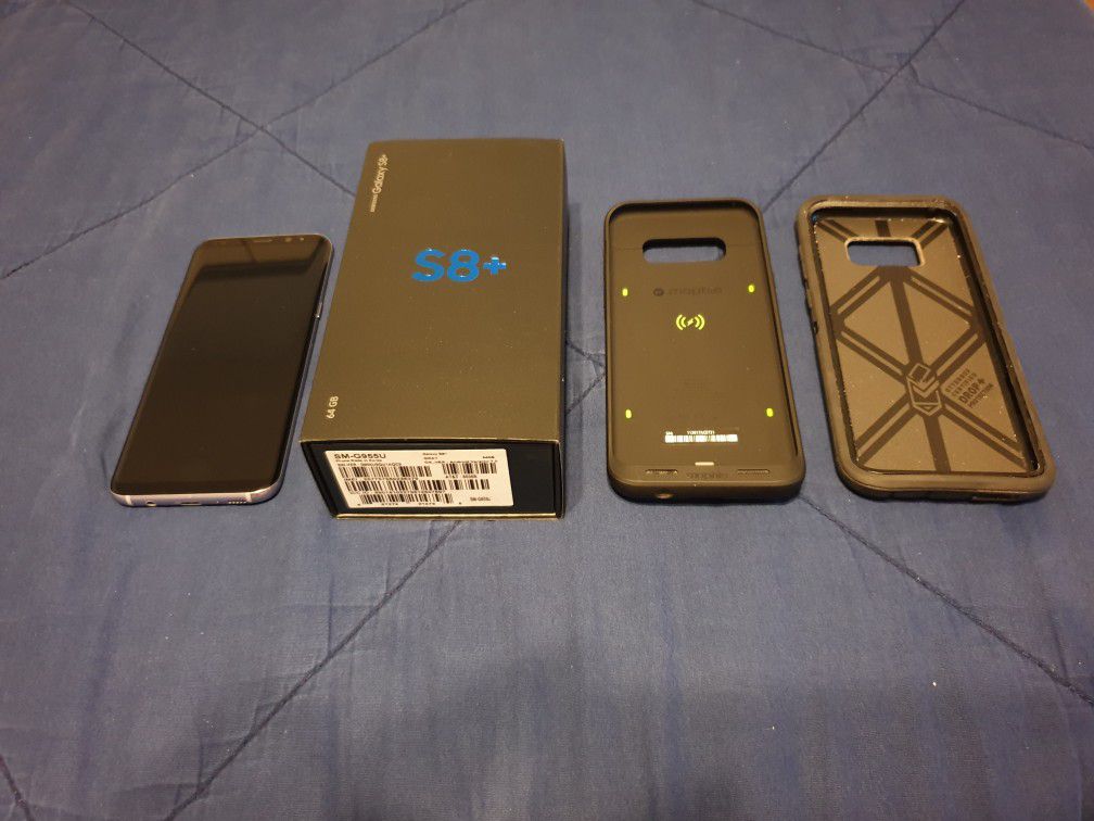 Samsung s8+ unlocked + extras