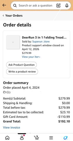 DeerRun 3 in 1 Foldable Treadmill