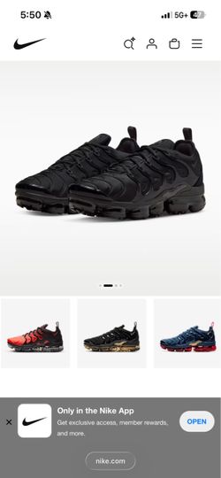 Vapor max , black , size 9