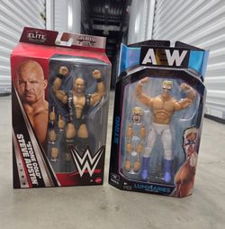 WWE & AEW Stone Cold and Sting 6" figures, NEW!