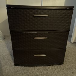 3 Drawer Wide Weave Dresser Plastic 