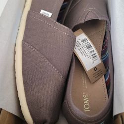 Woman's Size 8 Tom's Shoes ASH CANVAS Alpargata